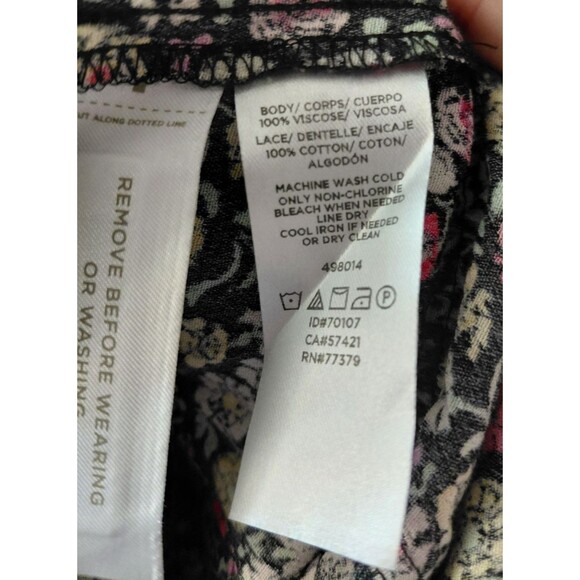 Ann Taylor LOFT Floral Print Deep V Neck Romper Petite Large NWT - Picture 9 of 16